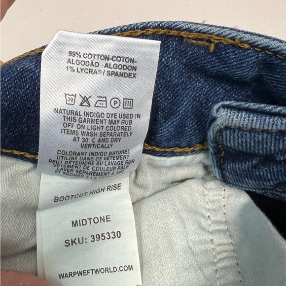 Warp + Weft Women’s Bootcut High Rise Blue Denim Jeans Size 16W - Picture 9 of 9